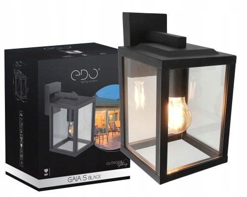  EDO garden wall light black E27 40 W