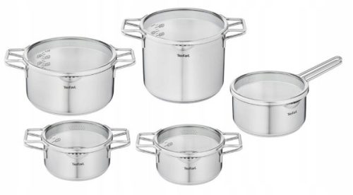  Pot set with lid TEFAL Nordica, induction, steel, 10 pieces.