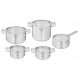  Pot set with lid TEFAL Nordica, induction, steel, 10 pieces.