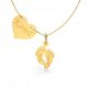  Gold Necklace Celebrity Heart Feet For Mom