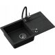 Quadron HODLER single-bowl sink, black quartz