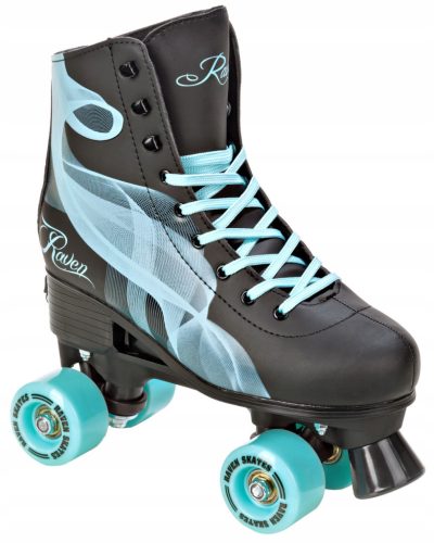  Raven Serena Roller Skates Black, Turquoise, Sizes 31-34