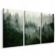 Images sur le mur triptyque mural FORÊT DANS LE BROUILLARD décor 3D 120x80