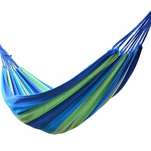 Garden and Terrace Hammocks MatMay Hammock without Bar, Blue Shades, 200 kg, 200 x 150