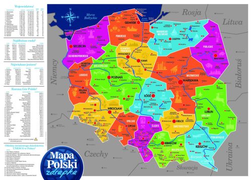  Scratch Map of Poland POLISH PRODUCT POLAND