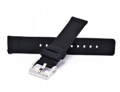  Watch Strap 20MM BLACK Canvas Webbing NATO