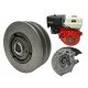 Centrifugal clutch for engine, 147 x 25.4 mm, 2 belts