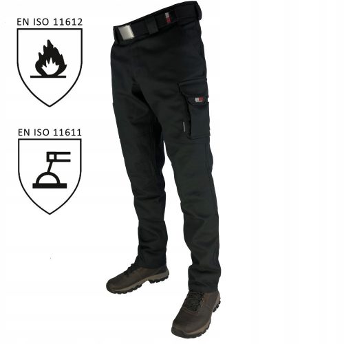 Duduwork long work trousers, black, flame retardant, size 60