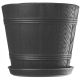  Flowerpot Kadax, 32.5 cm x 42 x 36 cm, diameter 42 cm, plastic in grey and silver