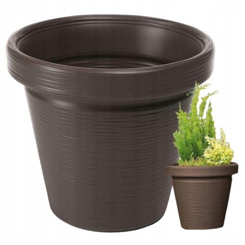  Grando flowerpot 54 cm x 54 x 48 cm Diameter 54 cm plastic mahogany, brown and beige tones