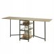  SoBuy rectangular kitchen table made of dark beech 60 x 180 x 77 cm