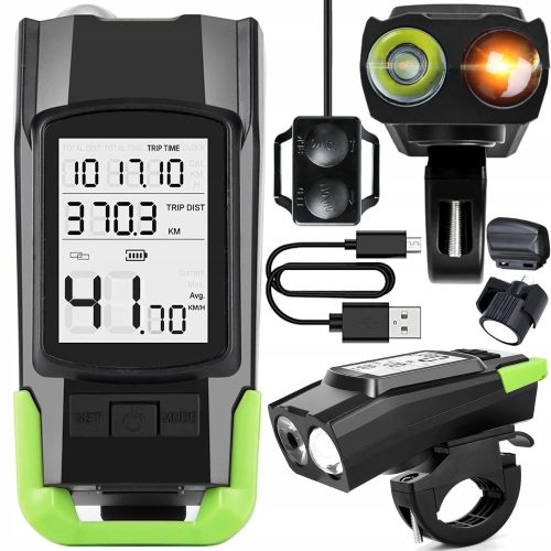  PRO-SPORT 3in1 BICYCLE COMPUTER Bicycle lighting 800 lm battery
