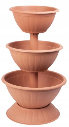  Strend Pro flowerpot 82 cm x 47.5 x 82 cm plastic, brown and beige tones, orange tones