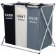 Korbi laundry basket with three compartments, 135 liters