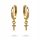  Gold earrings hanging CIRCLES CROSSES CROSS 333 8k