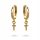  Gold earrings hanging CIRCLES CROSSES CROSS 333 8k