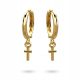  Gold earrings hanging CIRCLES CROSSES CROSS 333 8k