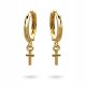  Gold earrings hanging CIRCLES CROSSES CROSS 333 8k