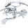 Aqui RETRO wall-mounted bath and shower mixer with two handles, chrome