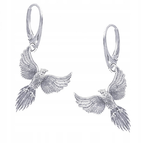  SILVER EARRINGS PHOENIX MYTHICAL BIRD silver 925