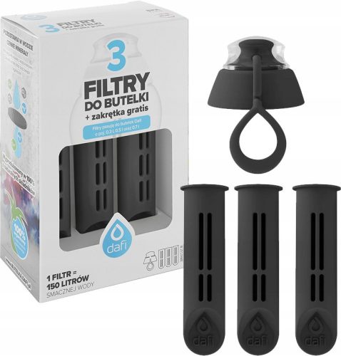  DAFI bottle filter (3 pcs.) + BLACK cap