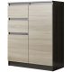  Mobene Modern chest of drawers 80 x 40 x 98 cm Wenge matt