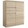  Mobene Modern Chest of Drawers 80 x 40 x 98 cm, Sonoma Oak Matt