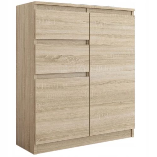  Mobene Modern Chest of Drawers 80 x 40 x 98 cm, Sonoma Oak Matt