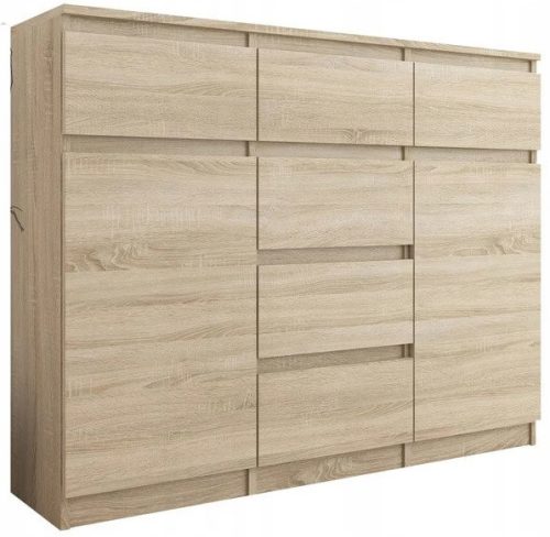  Mobene Modern Chest of Drawers 120 x 40 x 98 cm, matt Sonoma oak