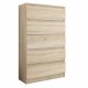  Mobene R-5 chest of drawers 70 x 40 x 121cm Sonoma oak matt