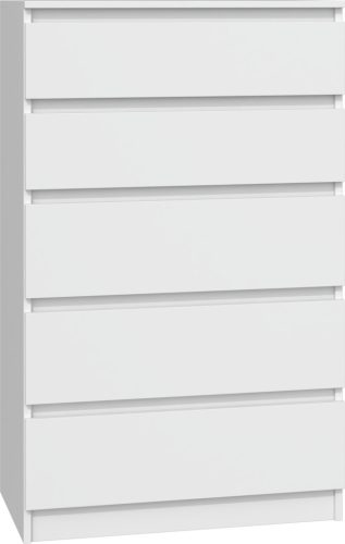  Mobene Modern Chest of Drawers 70 x 40 x 121 cm matt white