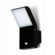  Kwazar Luminaire garden wall light, black, integrated 9 W LED source