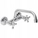 Aqui RETRO silver wall-mounted kitchen faucet