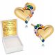  Gold Earrings 925 Hearts Communion Baptism Engraving