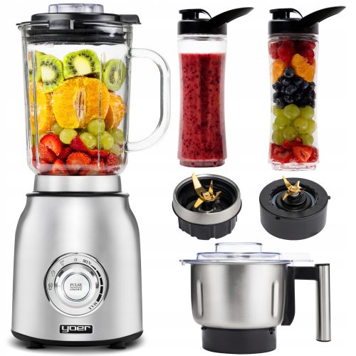  Yoer JB03S 1800 W Beaker Blender Silver/Gray