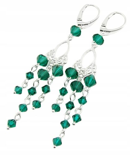  ARSYLION earrings with Swarovski Emerald crystals