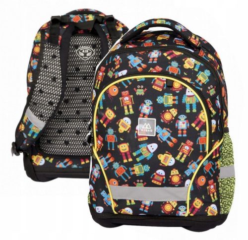MyBaq Robot-Themed Lightweight School Backpack for Ages 6-10
