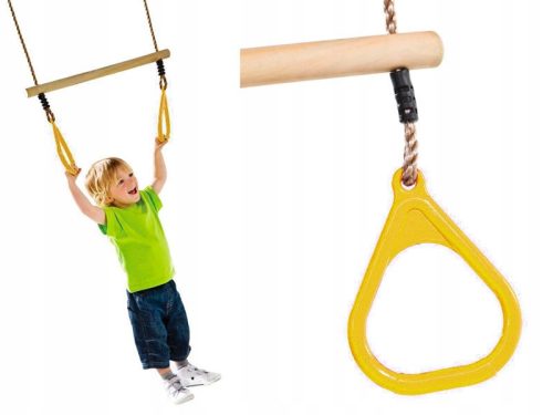 Playgrounds in the garden Gymnastic trapeze swing for children JF yellow