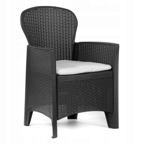 Chairs for garden, terrace and balcony EUROHIT garden table and chairs, plastic, modern grey