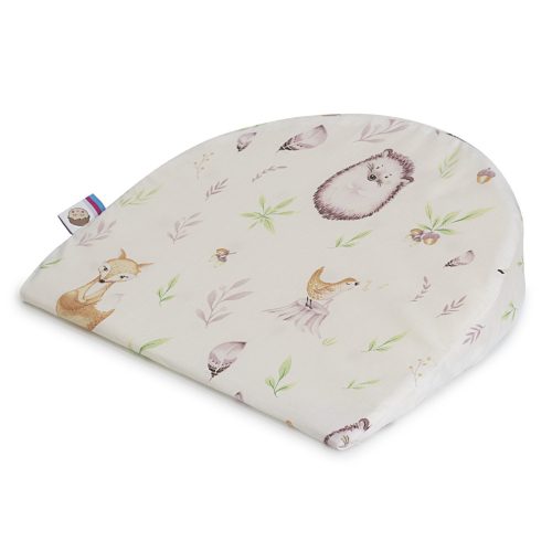  Wedge cushion for a gondola stroller, cotton, hedgehog, pink