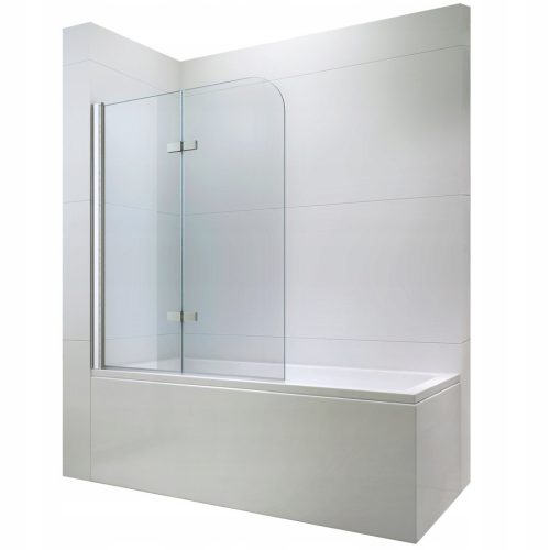 Two-part bathtub partition Inea, 80 x 140 cm, transparent