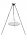  GARDEN GRILL TRIPOD GRID 60 ROUND CAMPFIRE