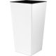  Prosperplast flowerpot 26.5 cm x 26.5 x 50 cm diameter 26.5 cm white plastic + insert for square pots IPWKS265