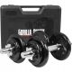  Gorilla Sports adjustable cast iron dumbbells 2x 10 kg