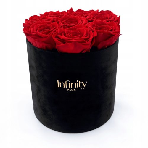 Black Flower Box REAL natural eternal roses