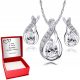  Silver Set 925 Chain Earrings Engraving