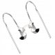  Silver earrings pulled foxes pr.925