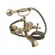 Kuchinox Stilo wall-mounted bath and shower mixer with two handles, gold