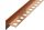 SLOPED SHOWER TRAY RAIL, MATT COPPER, RIGHT, 120 cm