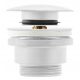 Plug without overflow, with click-clack overflow, round, E-Bad, white